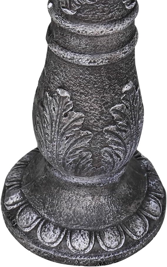 24.4" H Concrete Bird Bath for Outdoors - 24.4" H * 20" Φ Bird Bath for Outside, Classical Birdbath Patio Decor