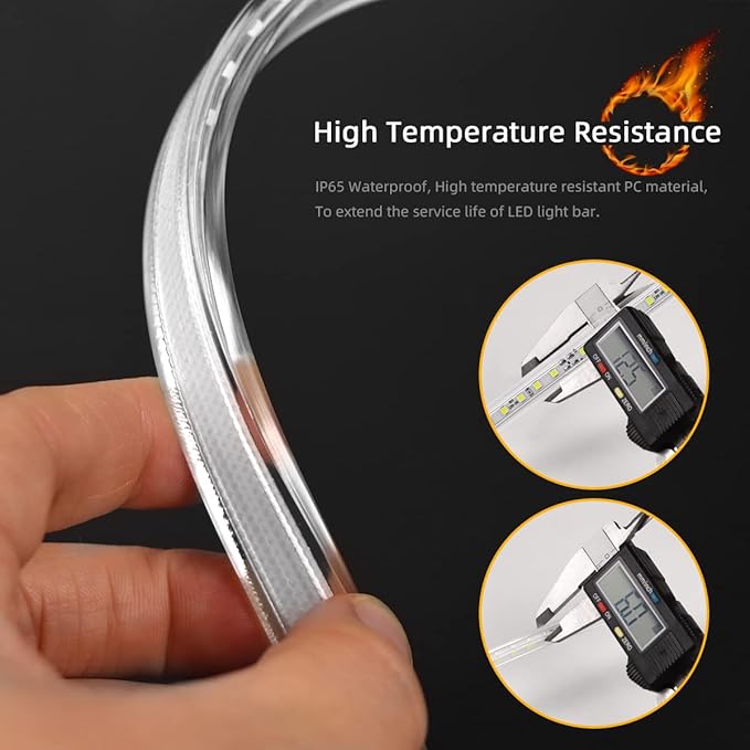 Outdoor LED Strip Lights,AC110V 65.6FT/20M LED Light Strip White,IP65 Waterproof 6500K Flexible LED Rope Lights for Patio Backyard Garden Kitchen Lighting(65.6FT, White)