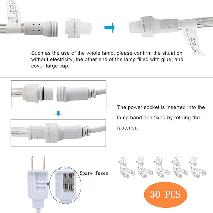 100ft LED Rope Lights Outdoor, 720 LED Connectable and Flexible Tube Lights with 8 Modes, Waterproof LED Rope Lighting for Garden, Patio, Pool, Bedroom, Party, Indoor Outdoor Christmas Decor (Red)