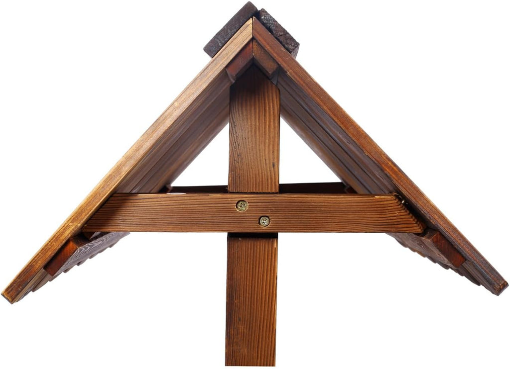 ZeHuoGe Rustic Wooden Wishing Well Planter Outdoor Home Décor for Patio, Garden, Yard w/Hanging Bucket (25 Inch)