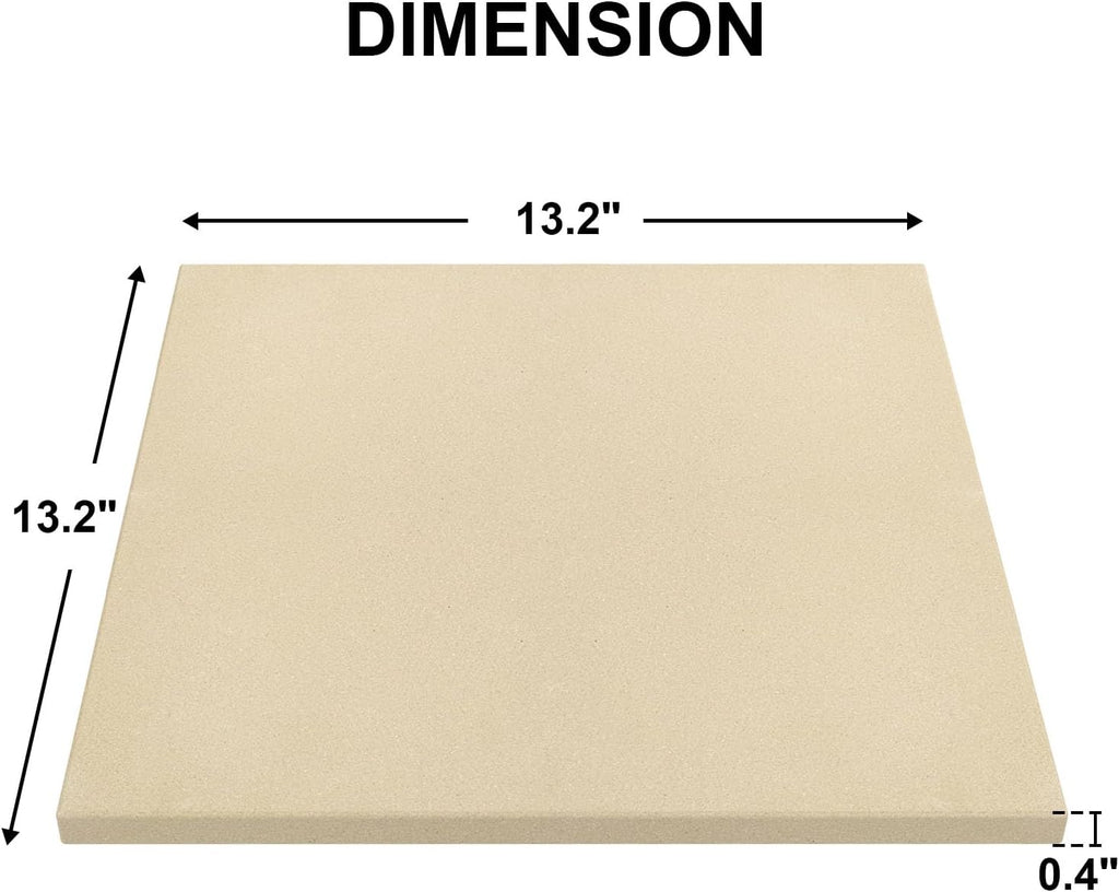 13" Square Pizza Stone Replacement for Ooni Koda Karu & Fyra 12, Cordierite Baking Pizza Stone for Ooni 12 Oven, for Most Grill & Oven, for Bread &Pizza