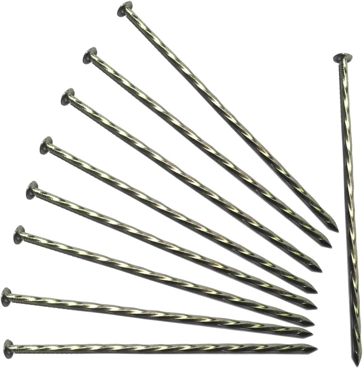 12 Inch Landscape Stakes,Galvanized Metal Garden Stakes,Metal Edging Anchoring Spikes for Artificial Turf, Paver Edging, Weed Barrier, Tent, Camping, Carpentry,（ 20 Pack）