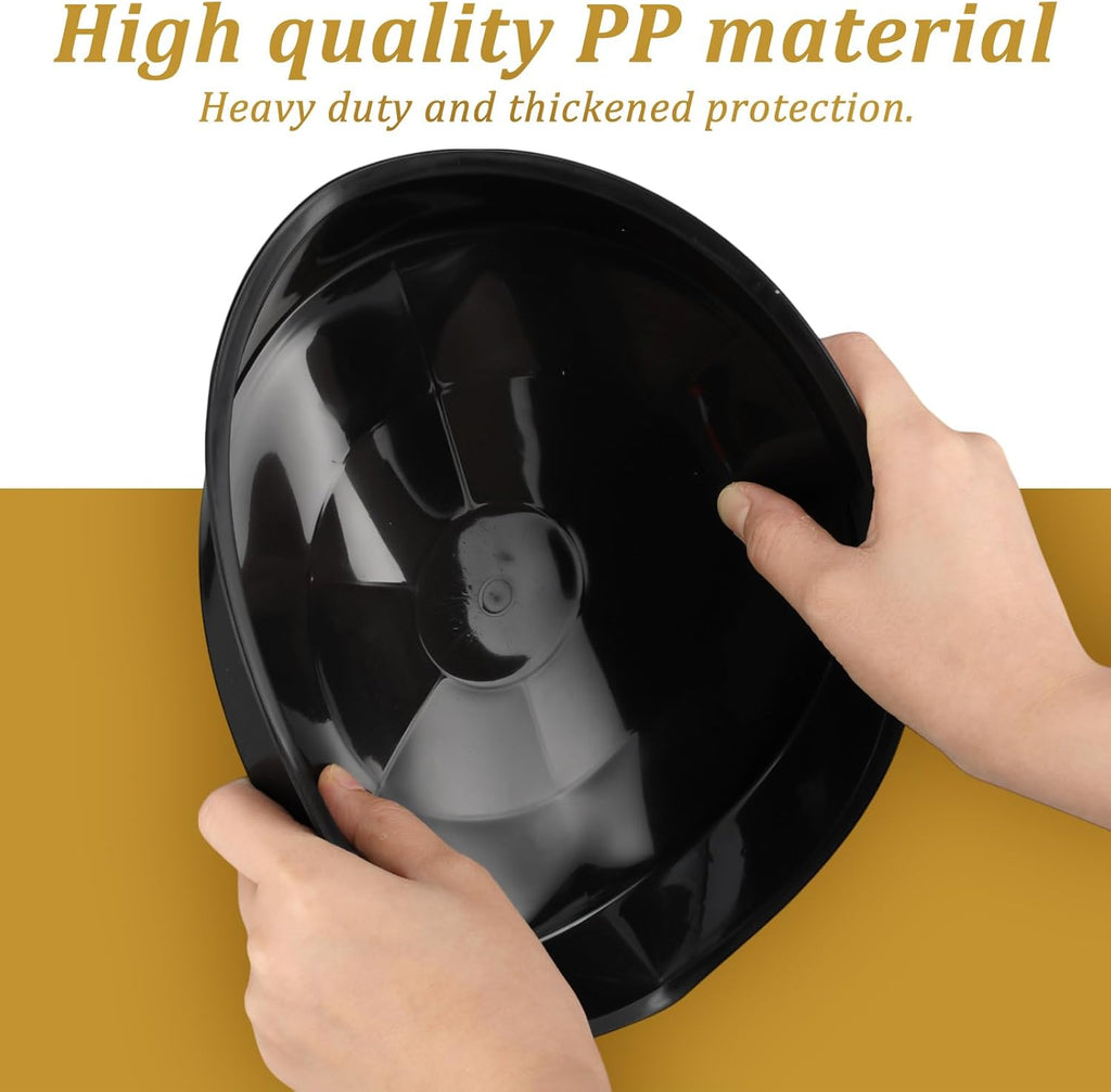 Eccliy 6 Pack Plastic Plant Saucer Heavy Duty Planter Saucers Large Plant Pot Plastic Water Trays for Indoors and Outdoors Flower Drip(10 Inch,Black)