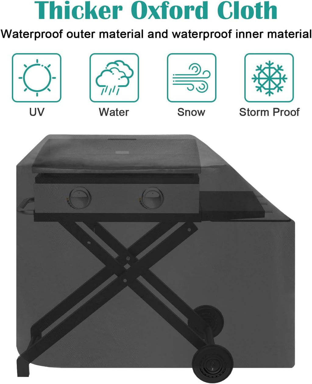 Foldable Grill Cart and Cover for Blackstone 17" and 22" Table Top Griddles, Grill Stand for Blackstone 17inch & 22inch TableTop Griddle, Camping and Outdoor Cooking.