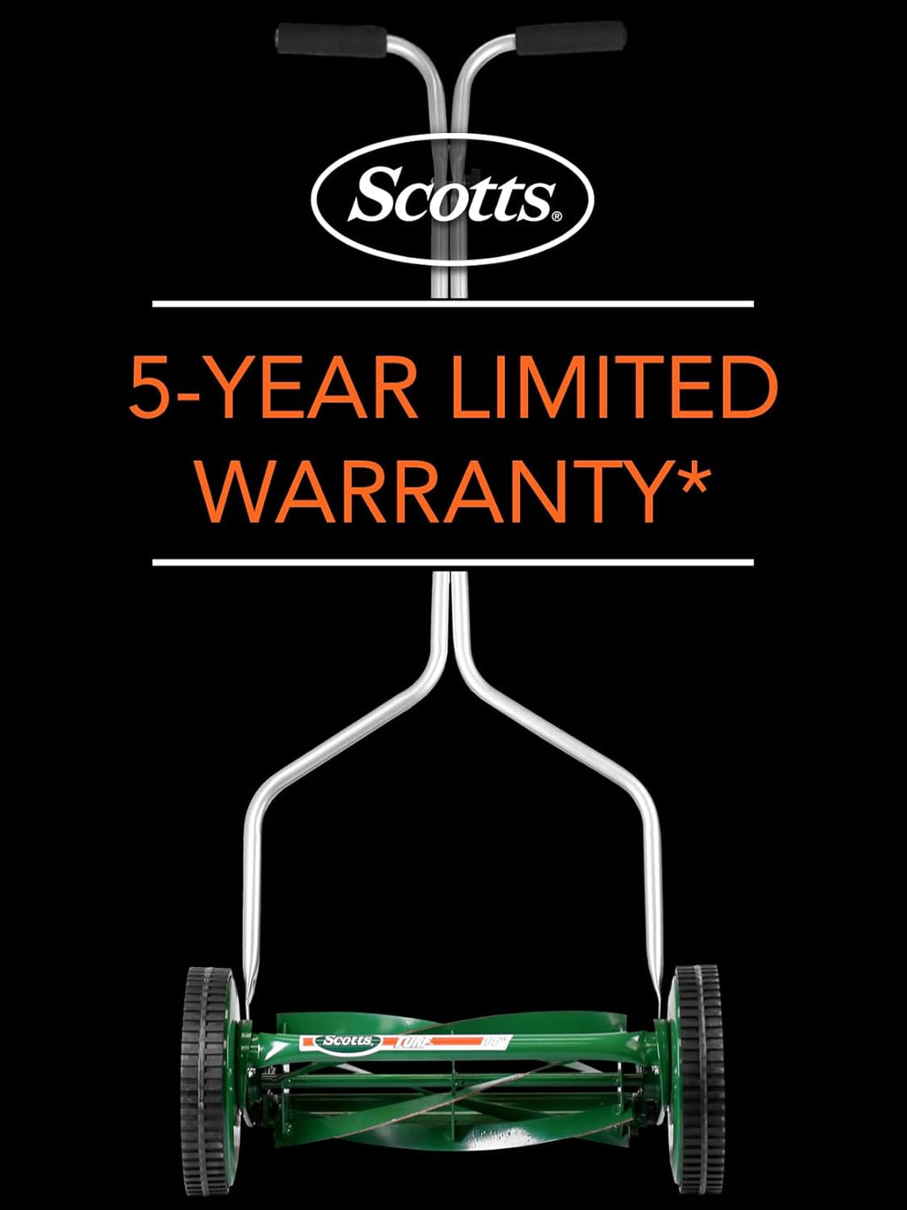 Scotts Outdoor Power Tools 304-14S 14-Inch 5-Blade Push Reel Lawn Mower, Green