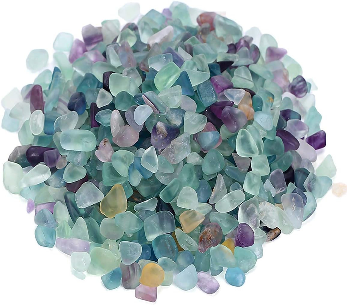 WAYBER Decorative Crystal Pebbles, 2 Lbs/920g (Fill 1.8 Cups) Natural Quartz Stones Aquarium Gravel Sea Glass Rock Sand for Vase Fillers/Fish Turtle Tank/Succulent Plants Decoration
