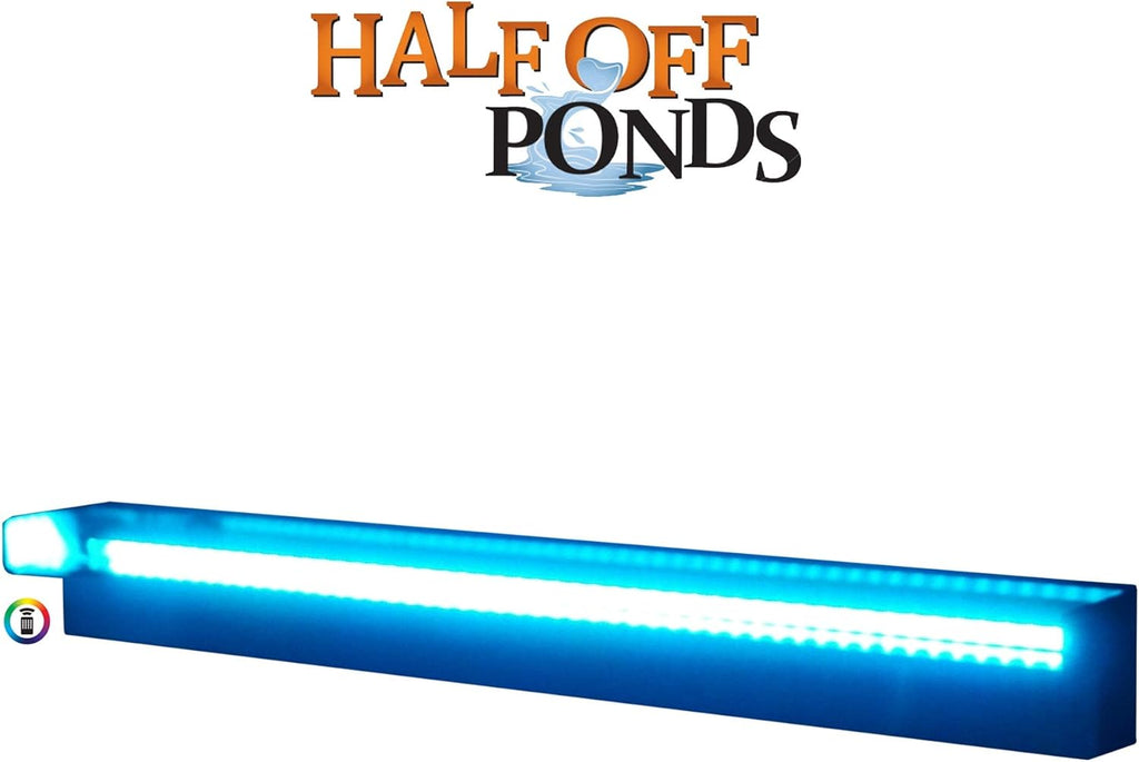 HALF OFF PONDS Steel Elegance 36" Color Changing Lighted Stainless Steel Spillway - STE36CC-HOP