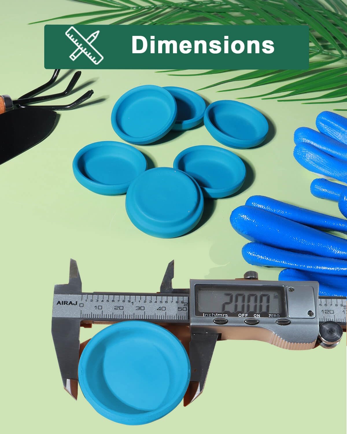 vensovo 2 Inch Steel Blue Terracotta Plant Saucer Pots Tray - 12 pcs Mini Planter Saucers for Indoor & Outdoor Plants, Small Clay Trays Perfect for 1 Inch 1.5Inch Flower Pot