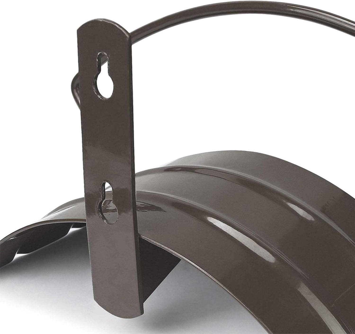 Eastrans Wall Mounted Garden Hose Holder Hold 125ft 3/4" Hose, Durable and Heavy Duty Rust-Free Hose Hanger for Water Hose, Keep Your Backyard Neat and Clean,Brown