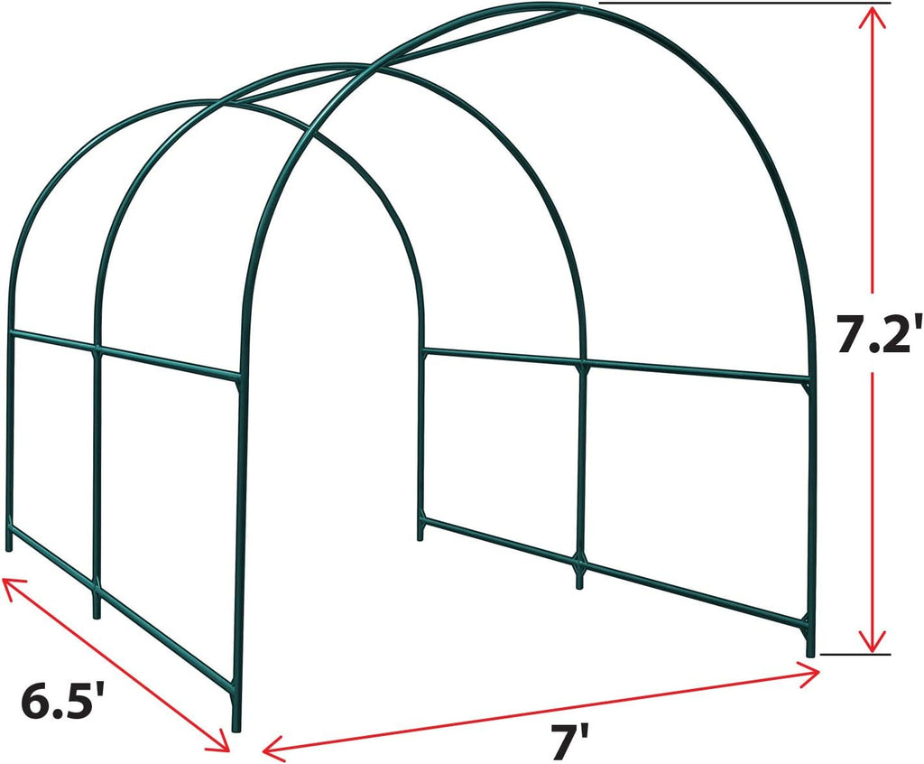 Multi-Size Large Garden Support Arch Frame Climbing Plant Arch Arbor for Flowers/Fruits/Vegetables (6.5ft x 7ft x 7.2ft)