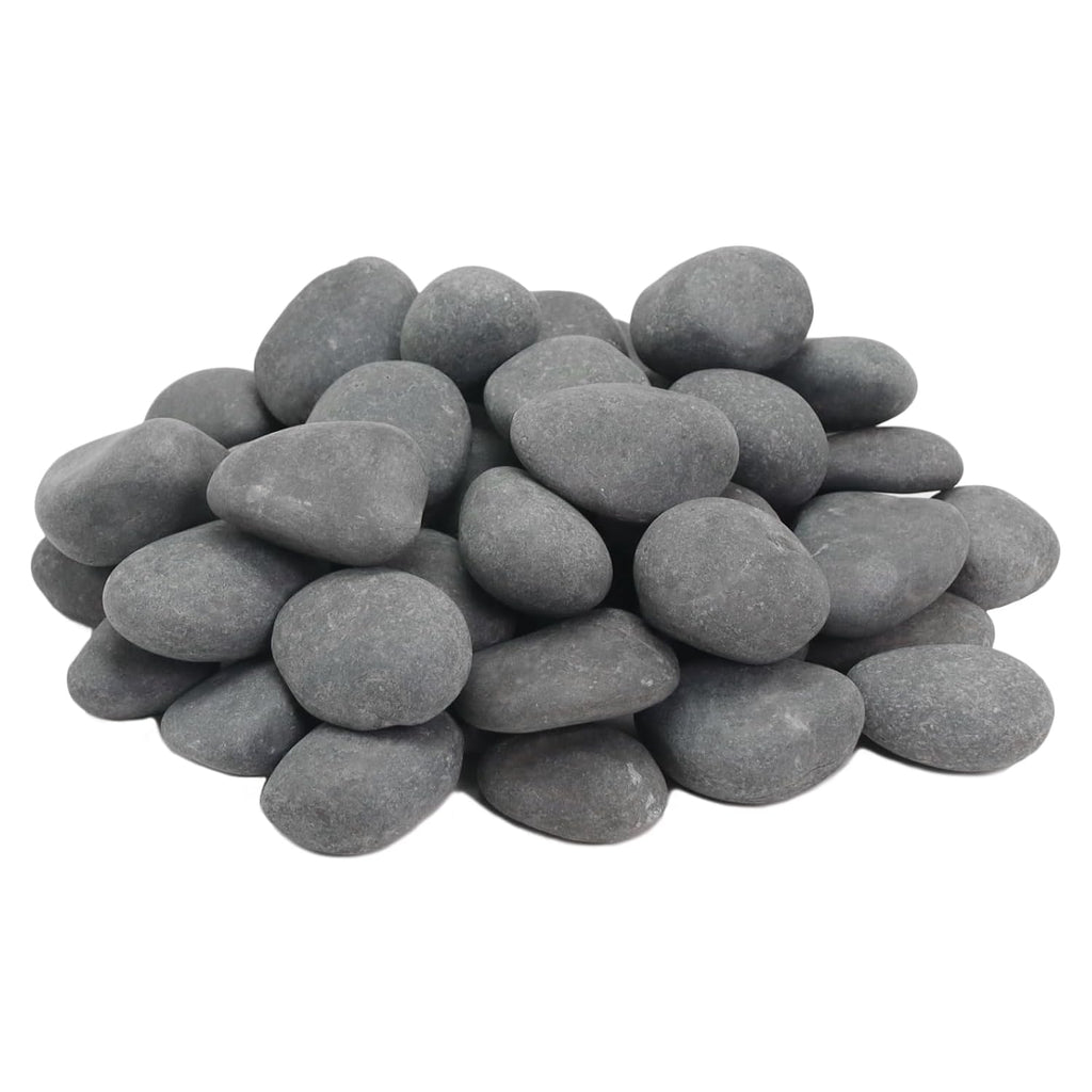 10LB Black Stones Pebbles River Rocks, Natural Beach Pebbles, 1-2" Garden Decorative Stones-1-2 Large Plant Rocks,Ideal for Aquarium, Home Decor