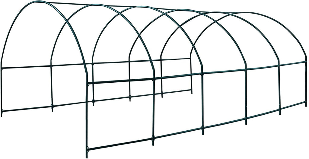 Benefit-USA BenefitUSA Multi-Size Large Garden Support Arch Frame Climbing Plant Arch Arbor for Flowers/Fruits/Vegetables (24.6'X9.8'X7.2') Green