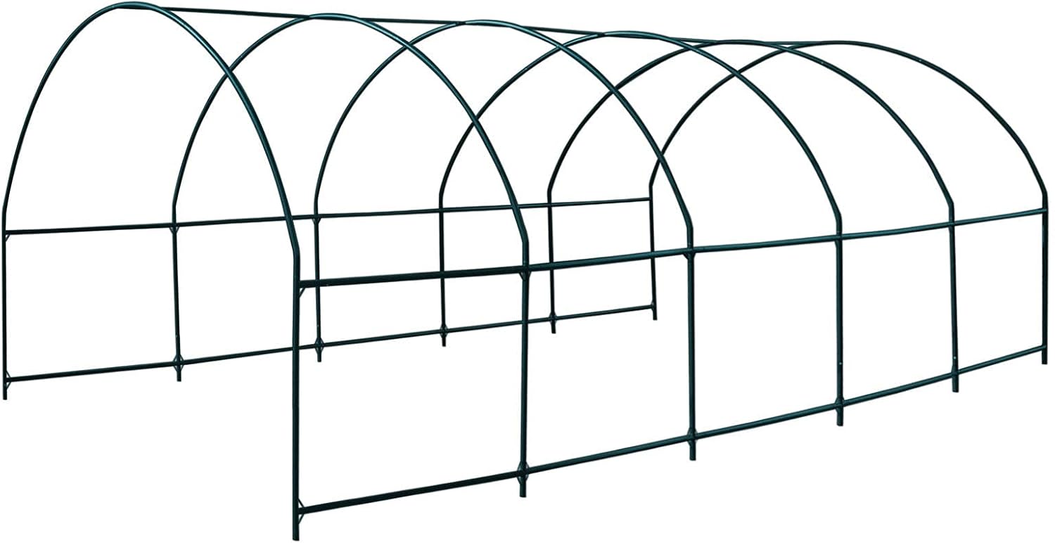 Benefit-USA BenefitUSA Multi-Size Large Garden Support Arch Frame Climbing Plant Arch Arbor for Flowers/Fruits/Vegetables (24.6'X9.8'X7.2') Green