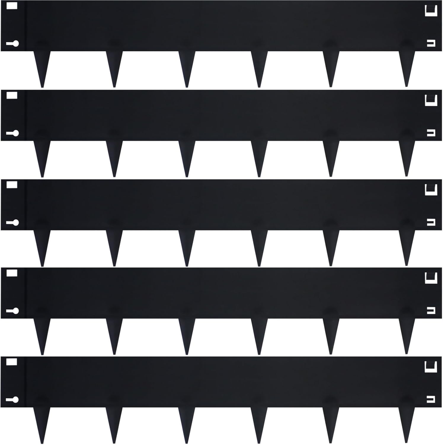 5 Pack Steel Landscape Edging,Metal Landscape Edging 40 Inch Strips, Metal Garden Edging 8 inch Depth, Steel Edging for Landscaping