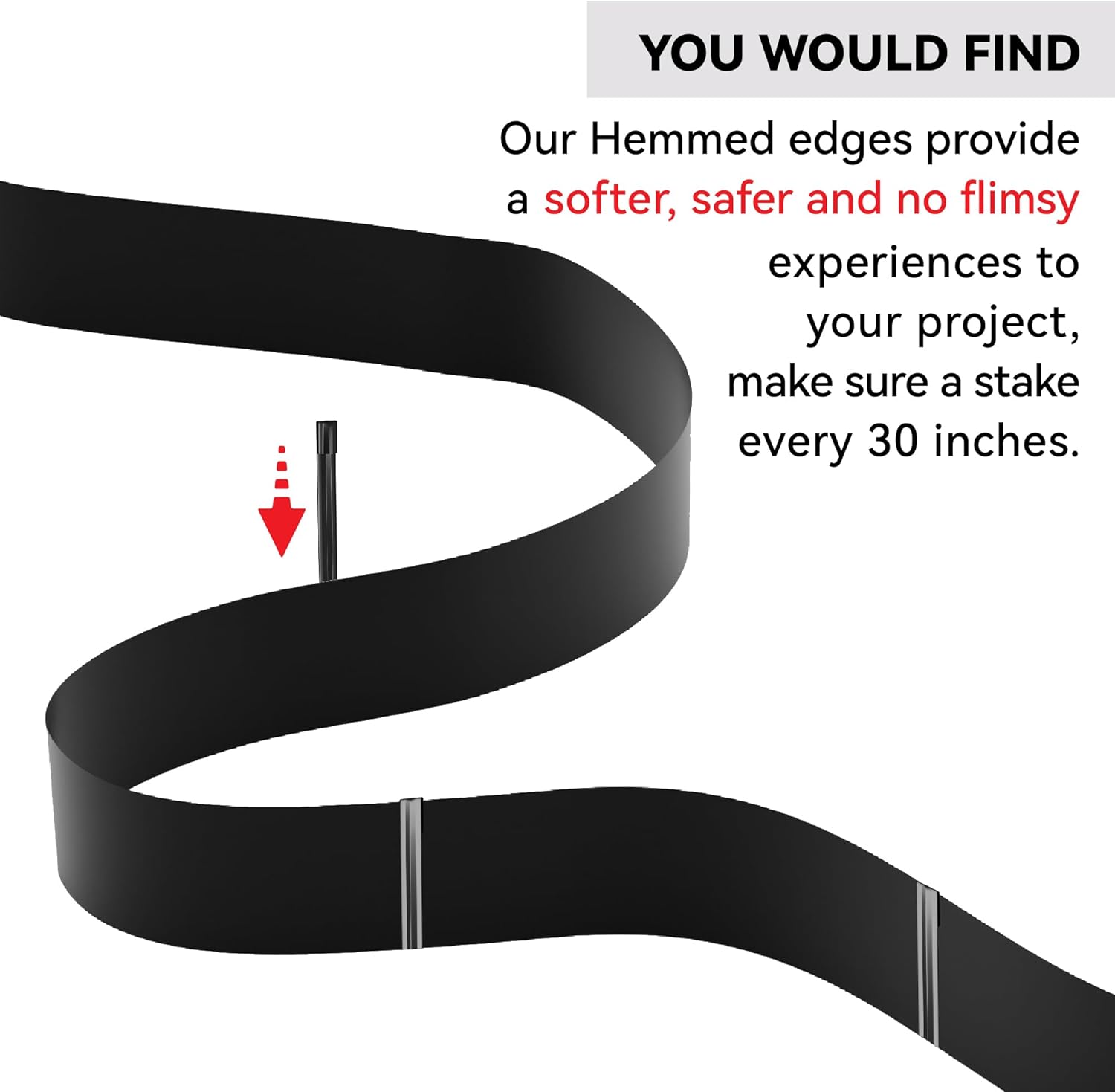 Metal Garden Landscape Edging with 16Pcs Stakes, 10" x 50Ft Galvanized Steel Lawn Edgings Roll Flexible Coil Border for Landcaping,Flower Bed,Black