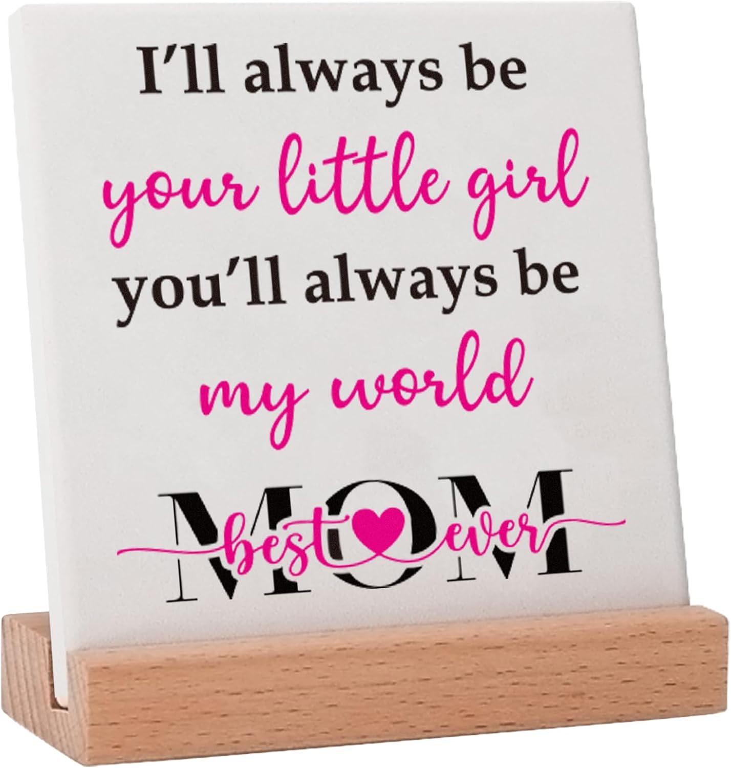 Valentines Day Gifts for Mom from Daughter Son, Mom Birthday Gifts for Mother, Mothers Day Gifts Thank You Mom Gifts for Mother in Law Stepmother Bonus Mom Single Mom, Best Mom Ever Decoration Plaque