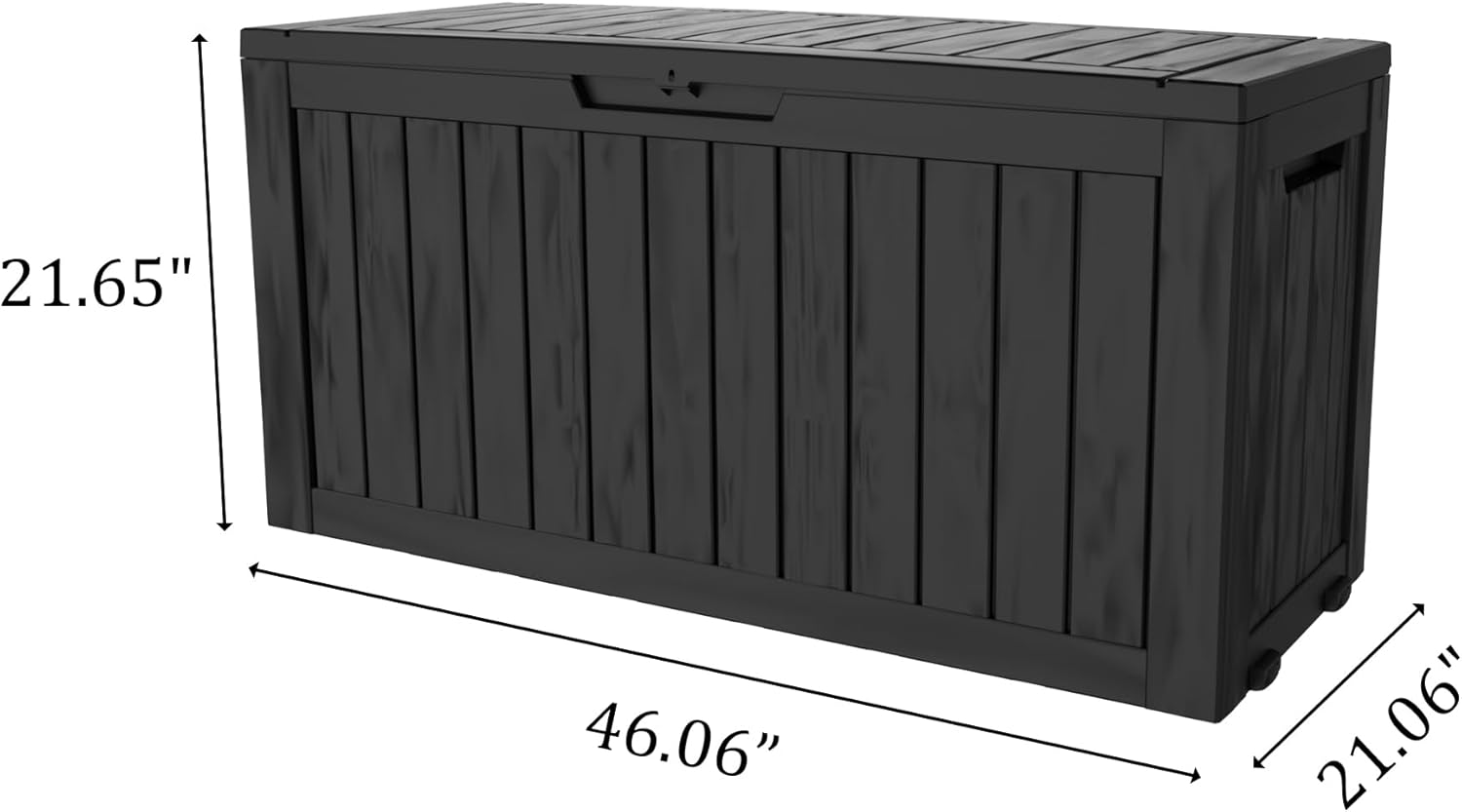80 Gallon Double-Wall Resin Deck Box - Lockable Waterproof Outdoor Storage Box, 515bs Capacity & Doubles as Seating for Patio Furniture - Garden Tools, Pool Accessories (Black)