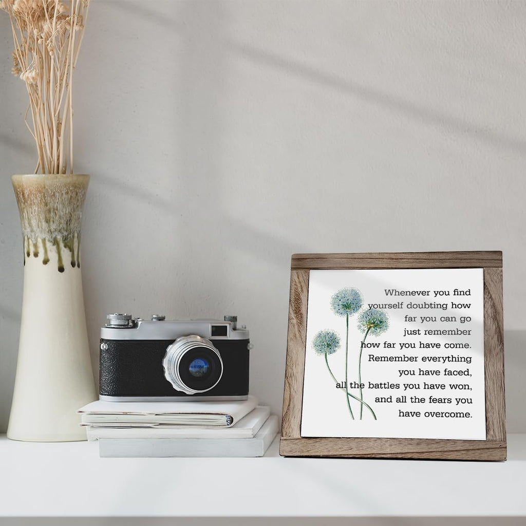 Inspirational Quote Wood Plaque Sign, Inspirational Wall Décor, Be Brave Sign, Whenever You Find Yourself... Boho Office Décor, Motivational Desk Décor, Quotes Wall Décor, Inspirational Gift 7.9inch