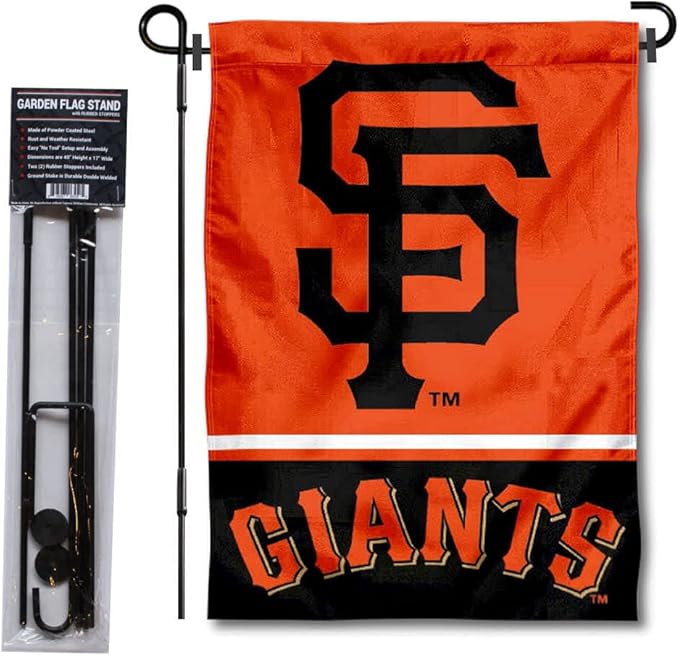 WinCraft San Francisco Giants Garden Flag with Stand Holder