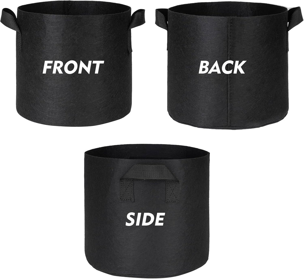 1-Pack 100 Gallon Grow Bags Heavy Duty Potatoes Bag Black Plant Pots with Handles