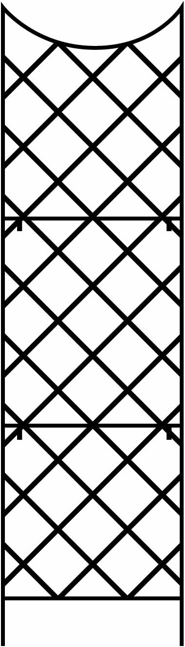 Panacea 89655 Giant Trellis, Includes Wall-Mounting Brackets, 108-Inch Height by 30-Inch Width, Black