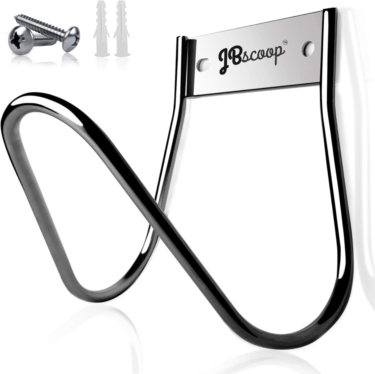 JBscoop Garden Hose Holder Stainless Steel Small Wall Mount Garden Hose Hook, Ideal for Water, Air, Hydraulic Hose, Ropes, Extension Cords Heavy Duty & Rust Proof, Size:6.3x7x6.3 Set of 1