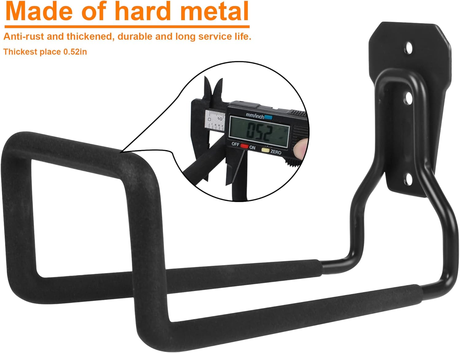 Metal Garden Hose Holder - Heavy Duty Hose Hanger Wall Mounted Water Hose Holder for Outside Yard, Sturdy Hose Reel Hose Hooks for Water Hose, Extension Cords