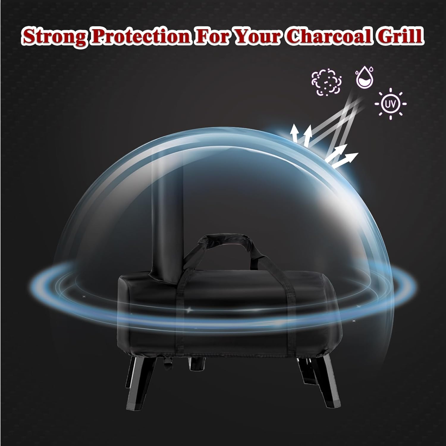 Pizza Oven Cover for Aidpiza Wood Pellet Pizza Oven,Outdoor Heavy Duty Portable Carry Waterproof Gas Pizza Grill Cover and Weather Resistant Oxford Fabric Cover(Black