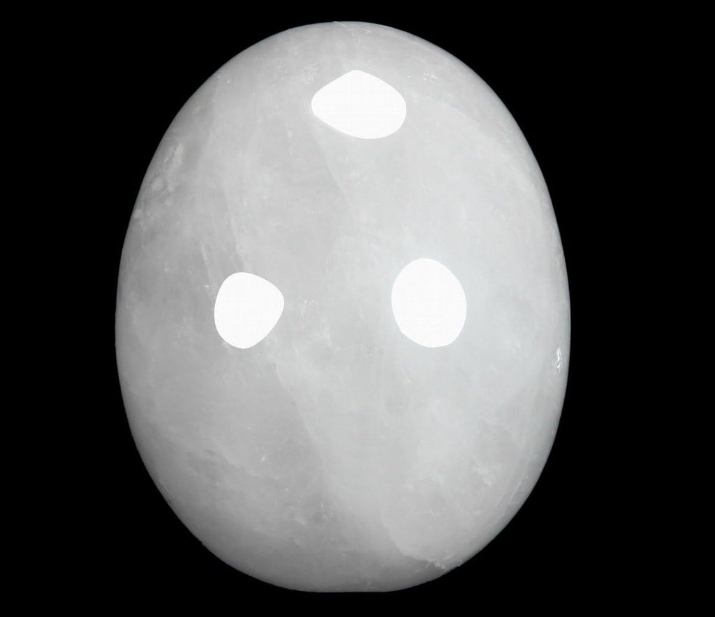 Huge 5.0" Angolan Quartz Rock Crystal Carved Crystal Skull, Realistic.