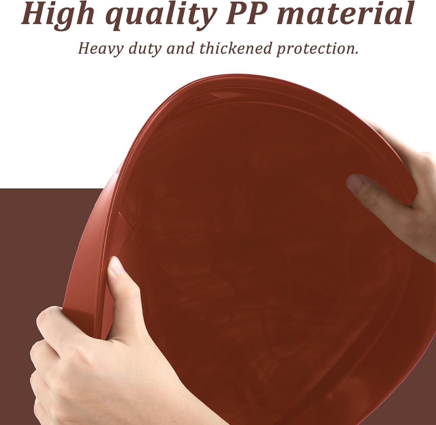 Eccliy 6 Pack Plastic Plant Saucer Heavy Duty Planter Saucers Large Plant Pot Saucers Plastic Water Trays for Indoors and Outdoors Flower Plant Plant Drip (Terracotta,16 Inch)