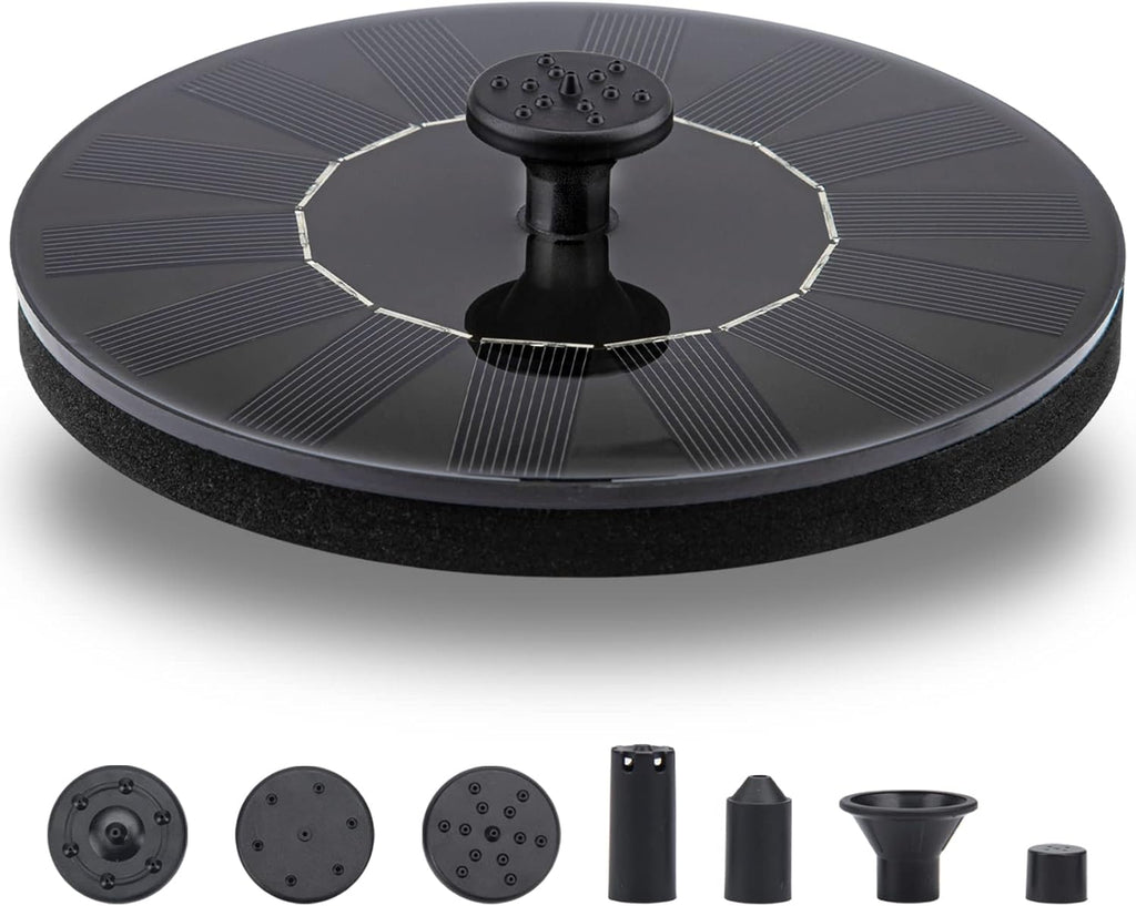 LAWOHO Solar Fountain Pump 1.5W Upgraded Submersible Solar Water Fountain Panel Kit for Bird Bath,Small Pond,Garden and Lawn