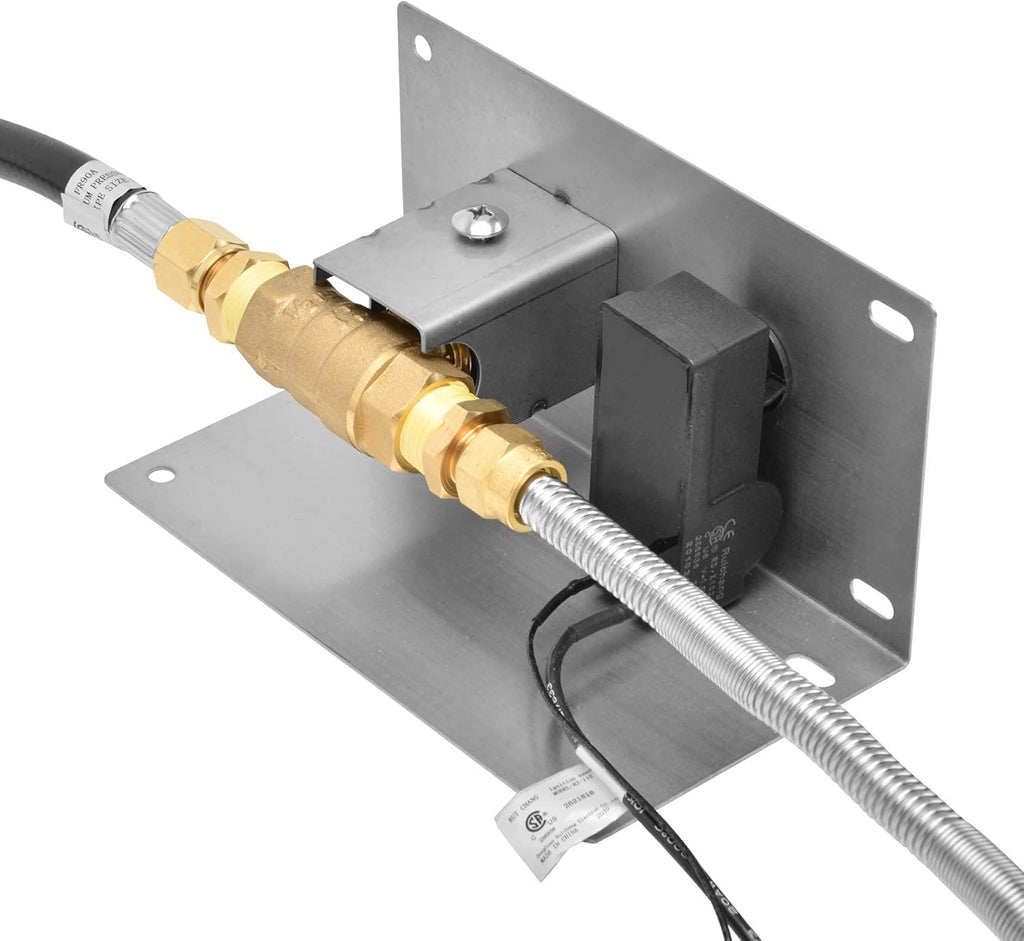 Stanbroil 31 Inch Drop-in Round Natural Gas Fire Pit Kit with Spark Ignition Kit, 304 Stainless Steel Gas Firepit Burner Insert for Outdoor Indoor- Natural Gas Version