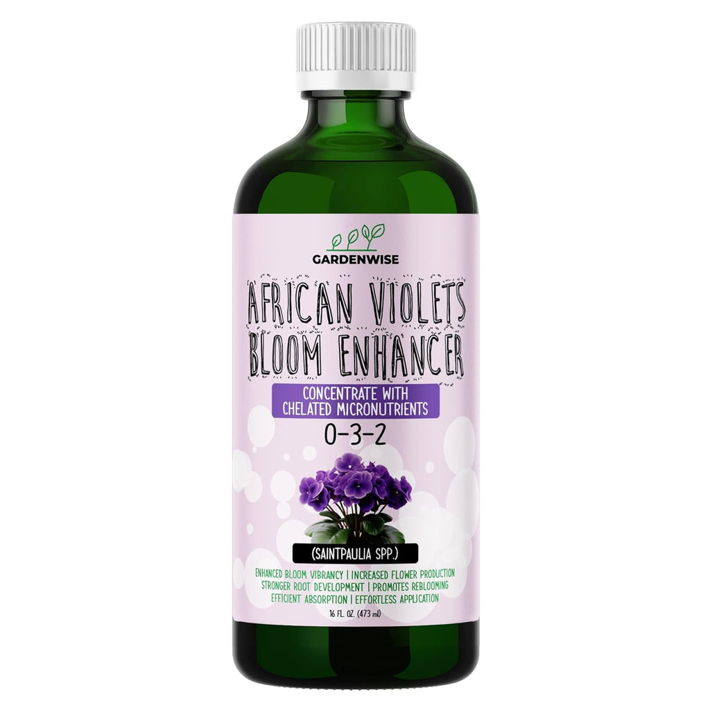 0-3-2 African Violet Fertilizer for Indoor Plants: Concentrated Plant Food – Plant Fertilizer, Bloom Booster for All Violets, Indoor Flowering Plants, Vigorous Growth and Blooming (16 OZ)