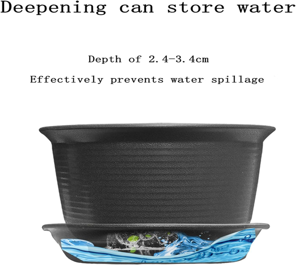 12 Pack Plant Saucer 8 10 12 Inch Plastic Plant Tray, Sturdy and Durable Flower Pot Container Accessories Plant Pot Saucers for Indoor and Outdoor (8 10 12 Inch, Black)