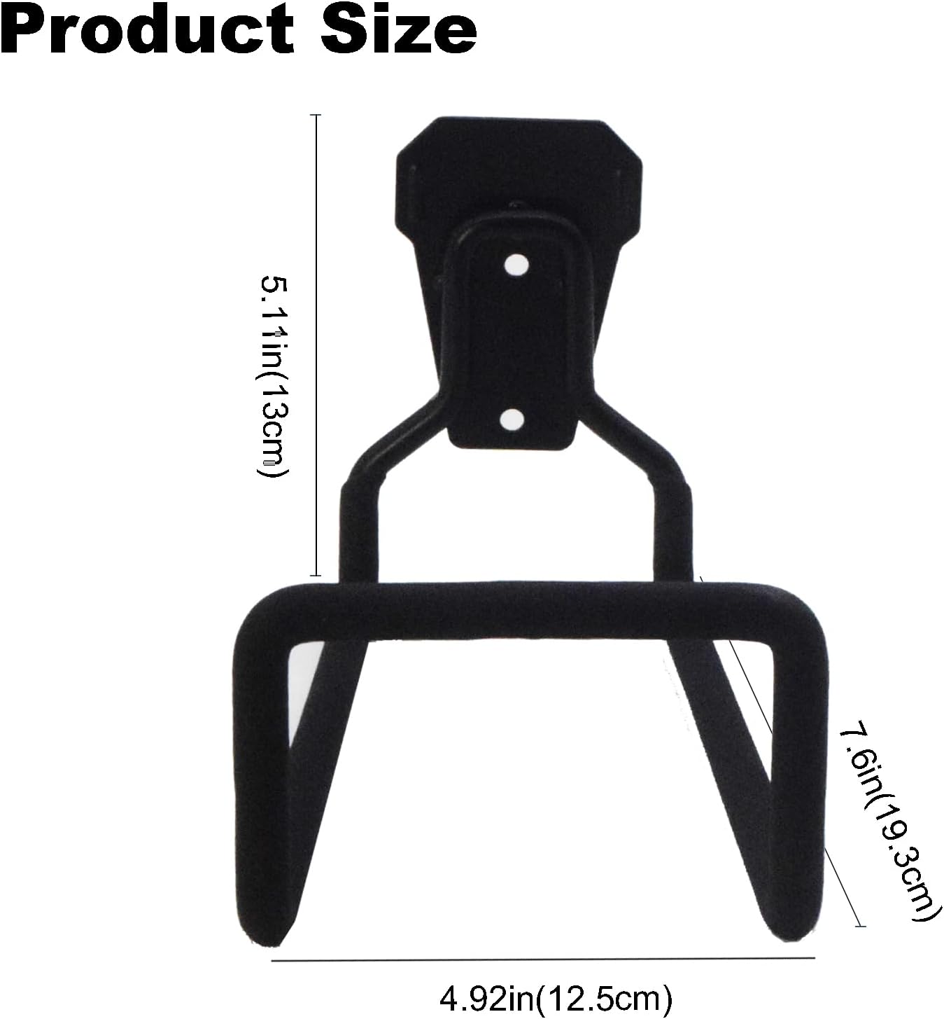 Metal Garden Hose Holder - Heavy Duty Wall Mounted Hose Reel for Outside, Hose Hanger, Sturdy Water Hose Storage, Easy Install, Versatile Use, Garden Hose Rack (Black 1pc)