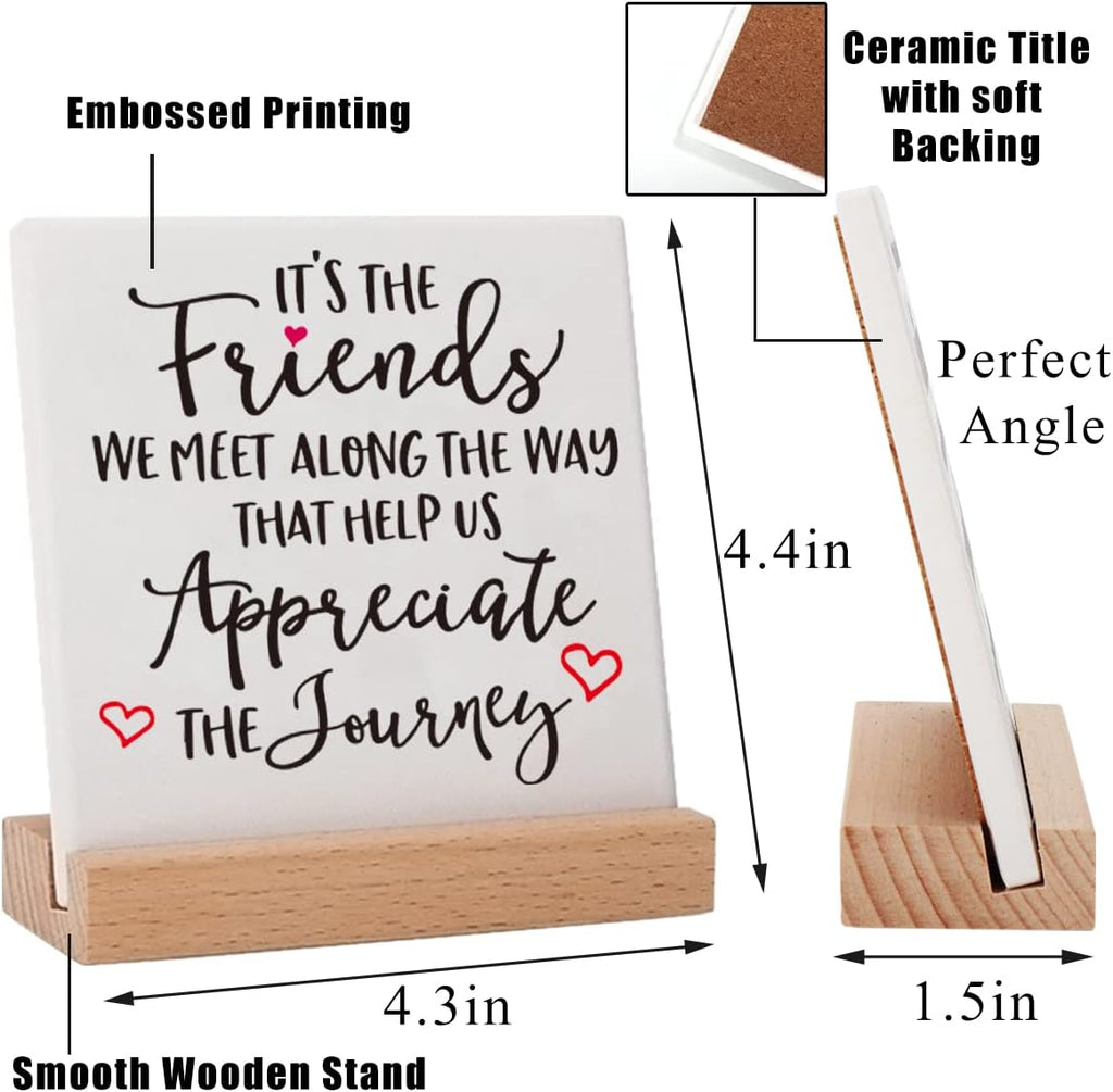 Friend Birthday Gifts for Best Friends Bestie BFF, Friendship Gifts for Work Bestie True Long Distance New Friend Appreciation Decor Plaques