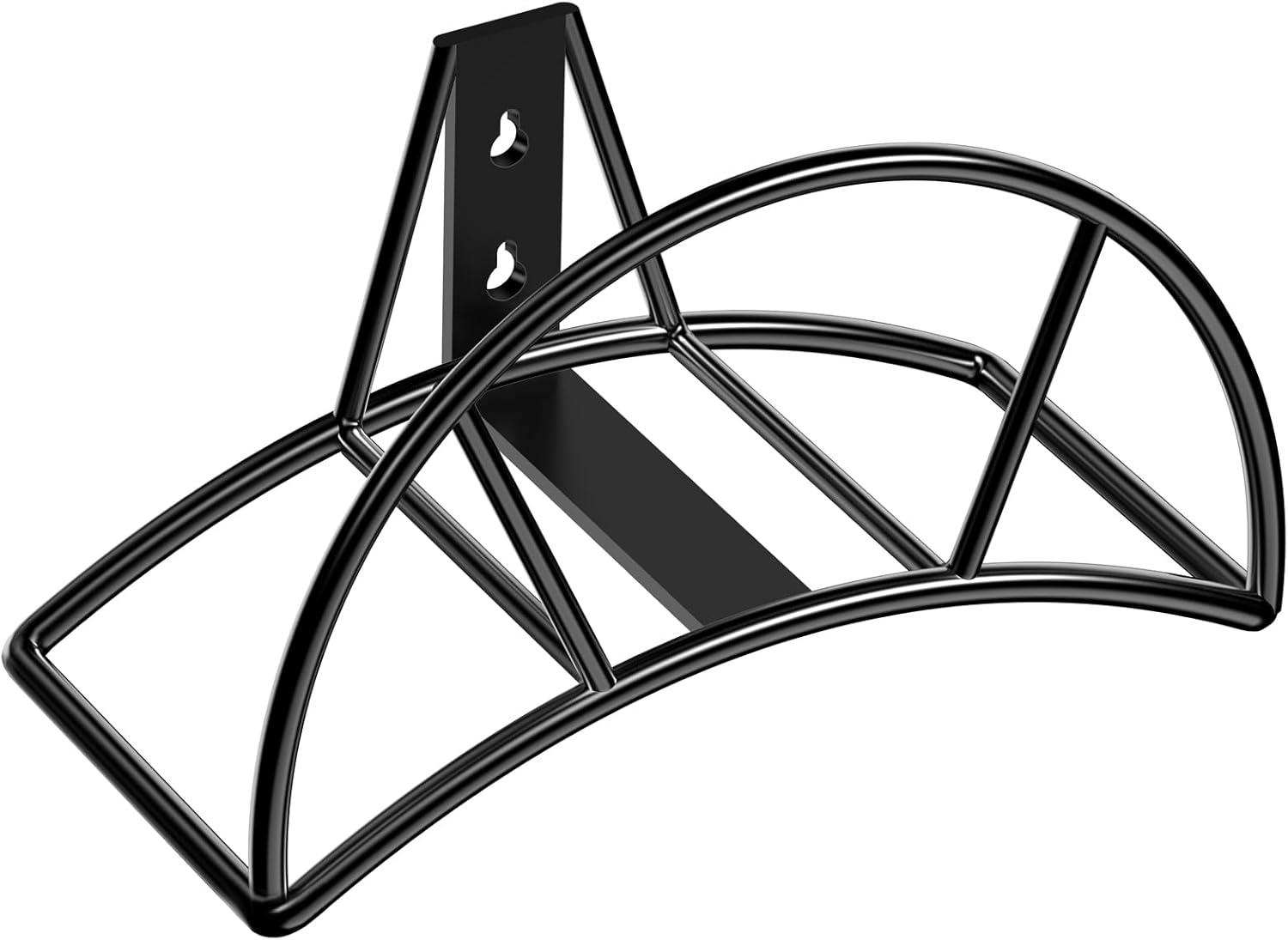 TomCare Garden Hose Holder Wall Mount Metal Water Hose Holder Holds 125Ft Hoses Heavy Duty Hose Hanger Sturdy Hoses Storage Organizer for Outside Yard Garden, Black