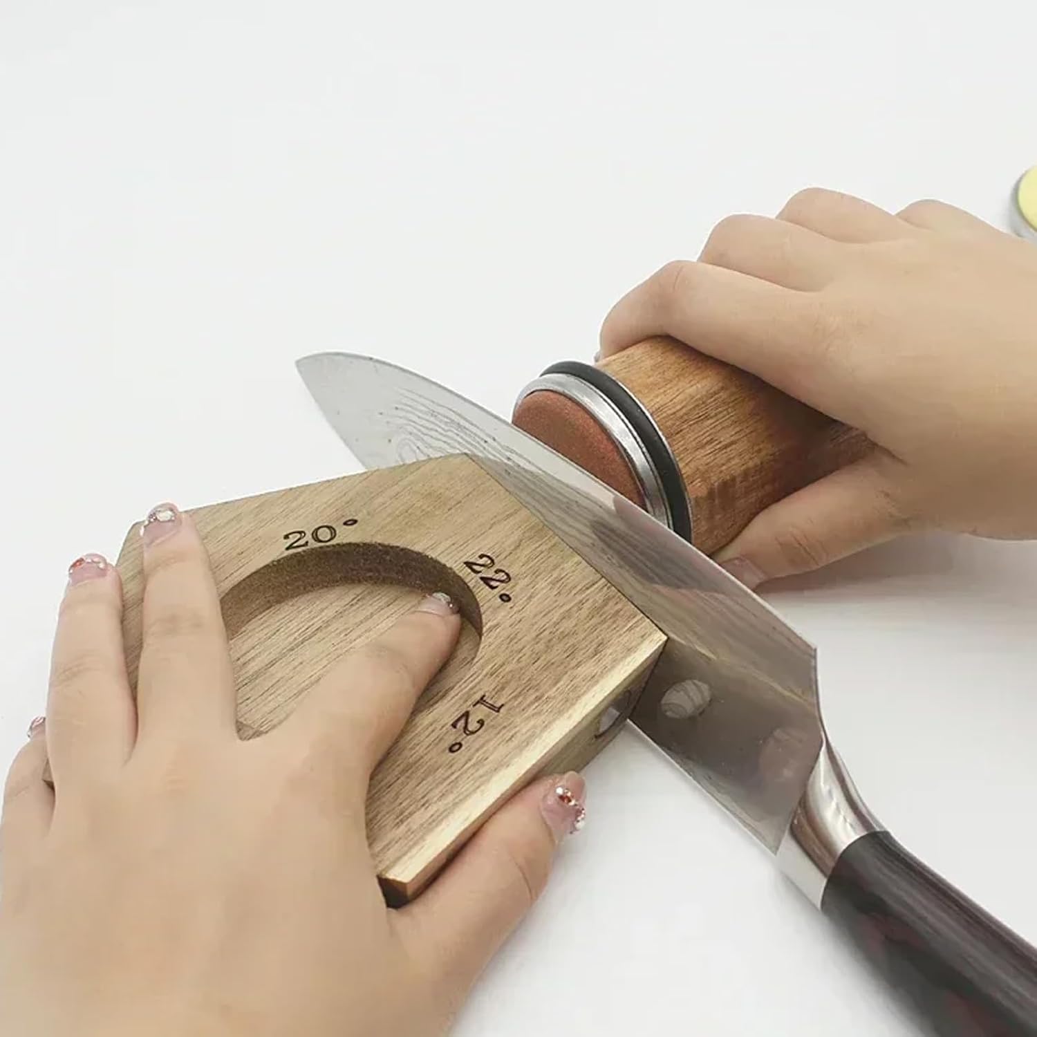 Rolling Knife Sharpener, Rolling Sharpener Kit for Kitchen and Chef's Knives with Industry Diamond&Corundum Stones for Sharp Edges, 5 Magnetic Angle Offer 12/15/18/20/22°