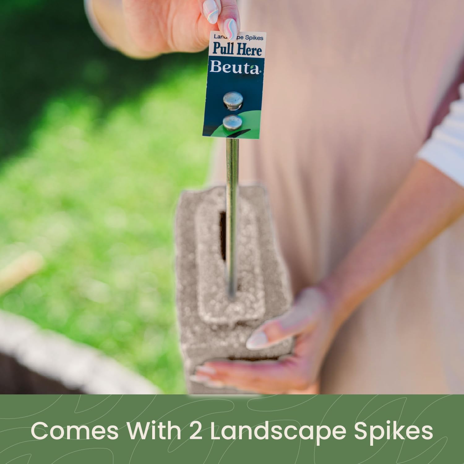 Beuta Landscape Edging | Garden Edging Border | Faux Stone Blocks for Lawn Edging, Flower Beds & Yard Edging– 40 Pack | Each Section Has 6 Blocks 48" L x 4" W x 6.5" H | 80 Spikes | Cobblestone