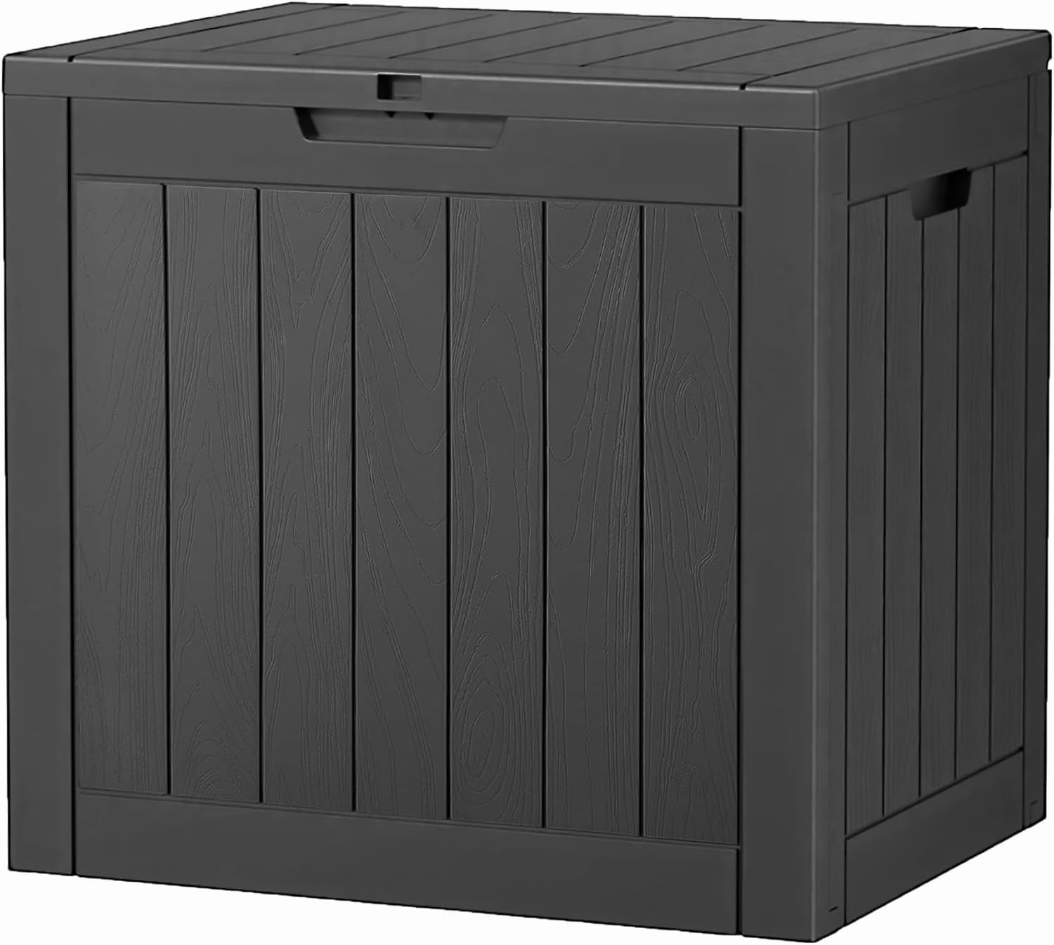 32 Gallon Deck Box Lockable Resin Indoor Outdoor Storage Box waterproof Outdoor Container for Patio Furniture, Pool Accessories, Cushions, Garden Tools, Sports Equipment