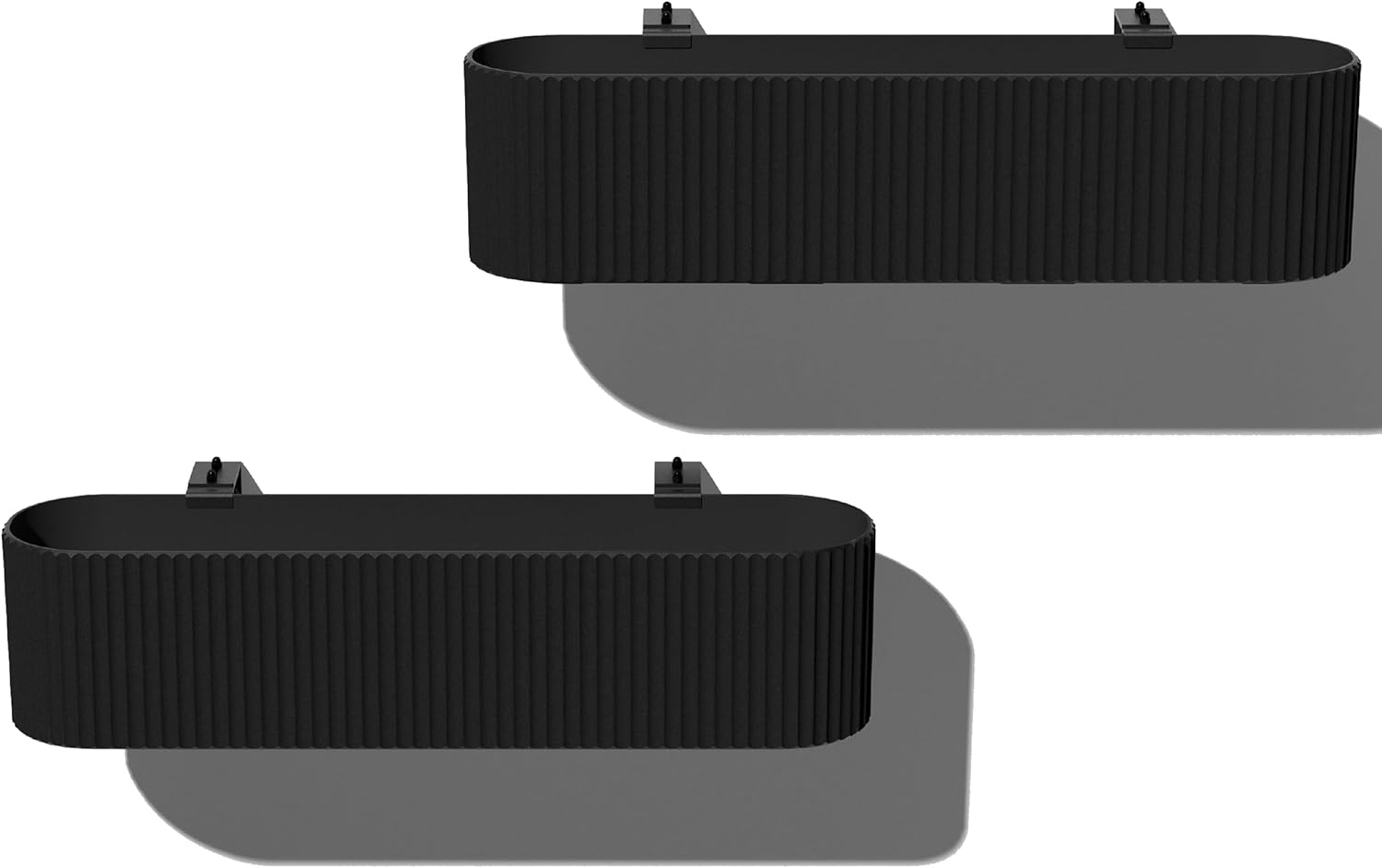 Veradek Demi Series Railing Planter - Hanging Planter Box for Windowsill/Balcony | Plastic-Stone Composite w/Railing Bracket | Modern Décor for Flowers