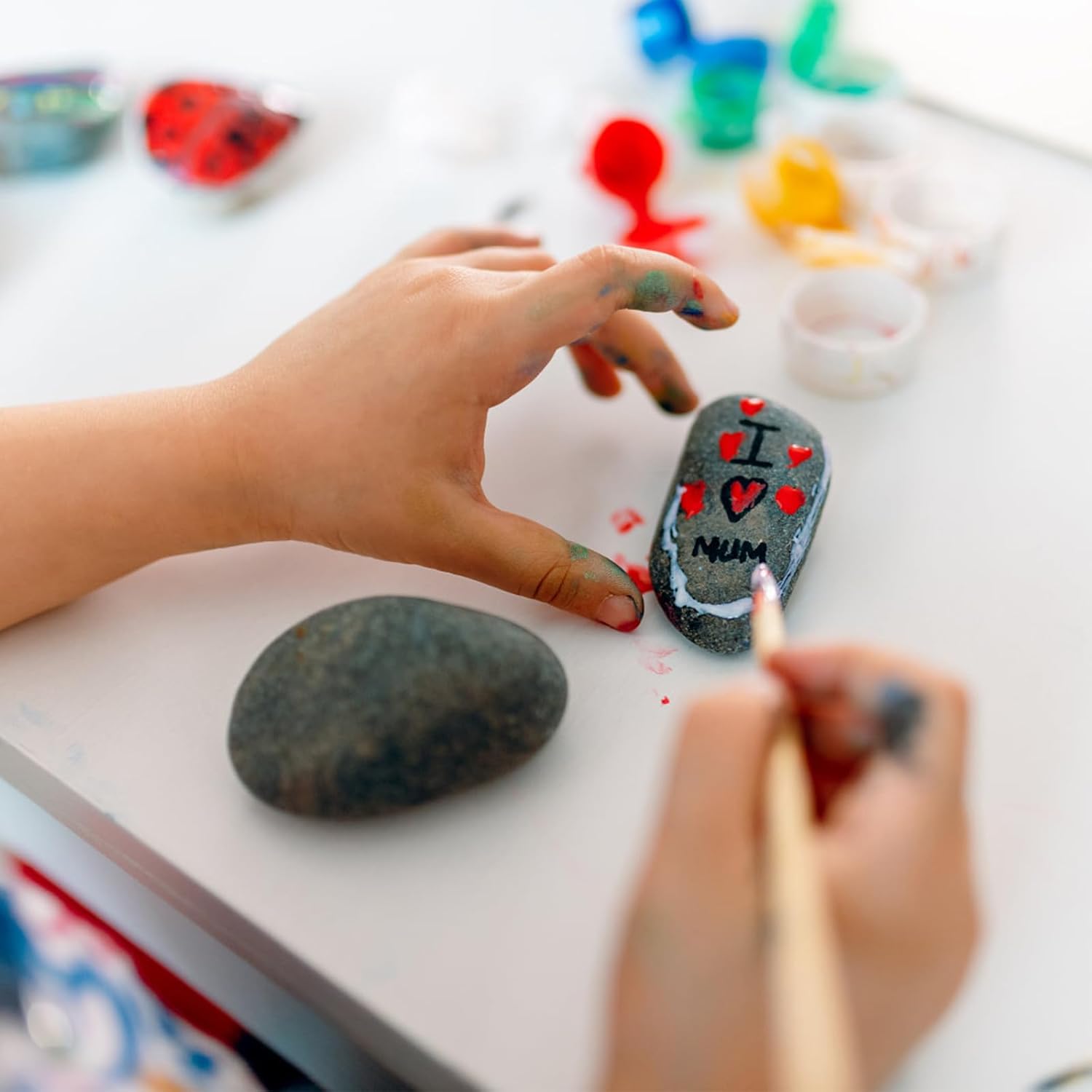 10 Pounds Black River Rocks, 2-3 Inch Black Stones Pebbles for Plants, Landscaping, Garden, Aquarium, Backyard and Indoor Water Fountains