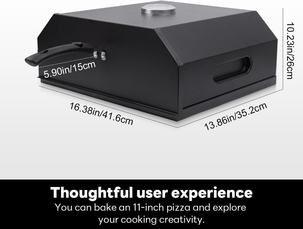 Ayiusedeza Outdoor pizza oven, a convenient pizza oven with a handle for grilling, suitable for use in courtyards and gatherings (pizza)