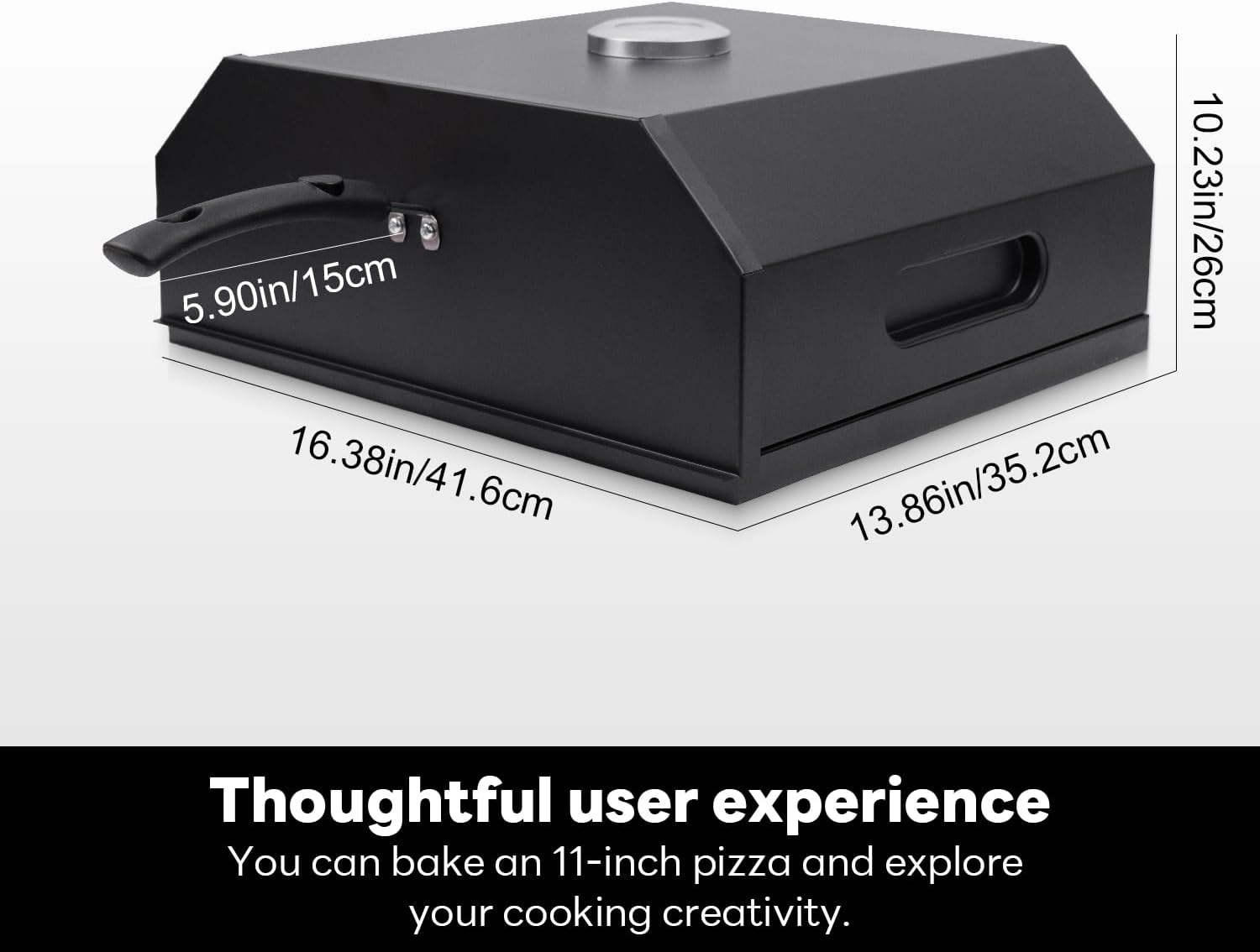 Ayiusedeza Outdoor pizza oven, a convenient pizza oven with a handle for grilling, suitable for use in courtyards and gatherings (pizza)