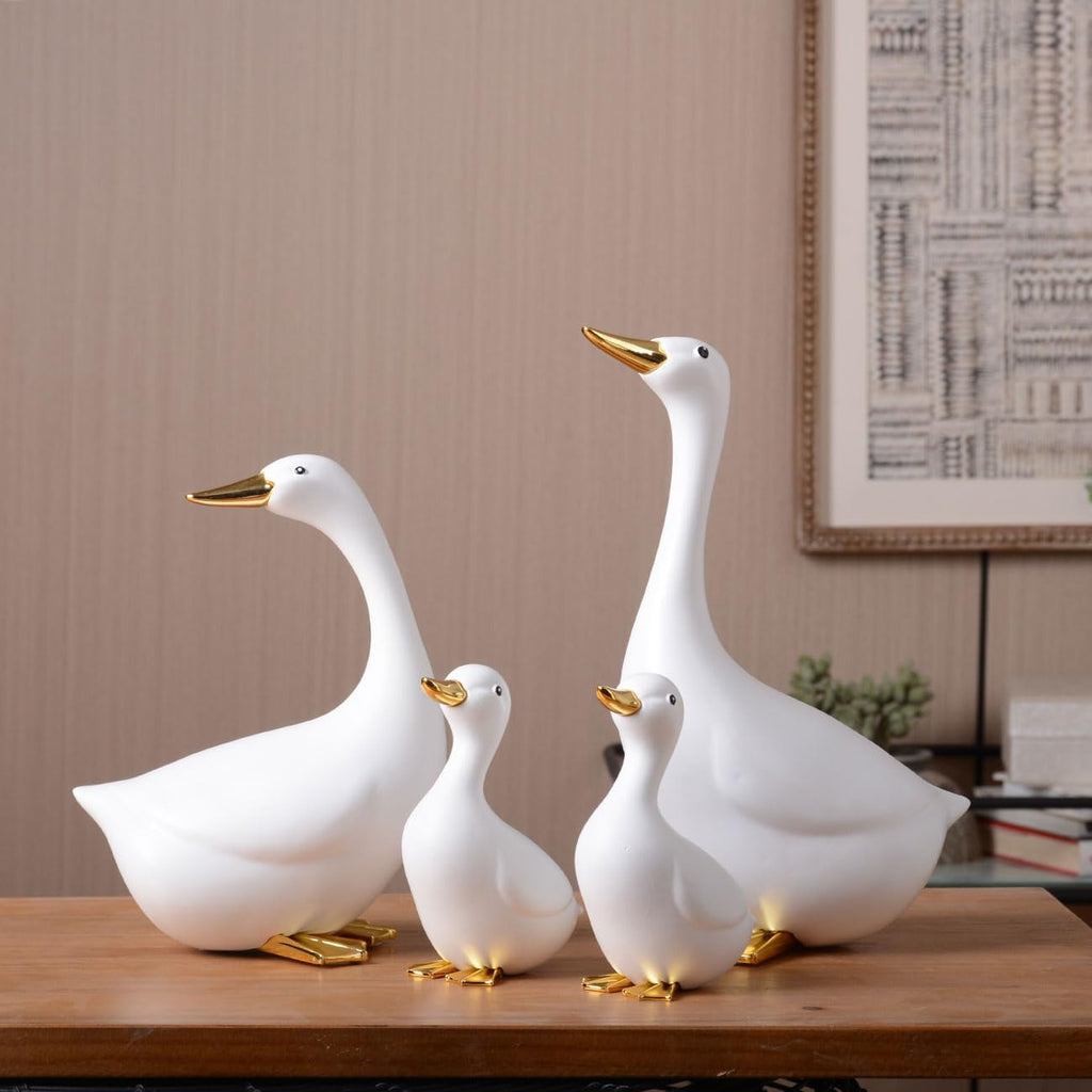 Duck Decor Figurine Animal Statue Gifts Modern Sculpture Ornament Polyresin Arts 4.7 inch