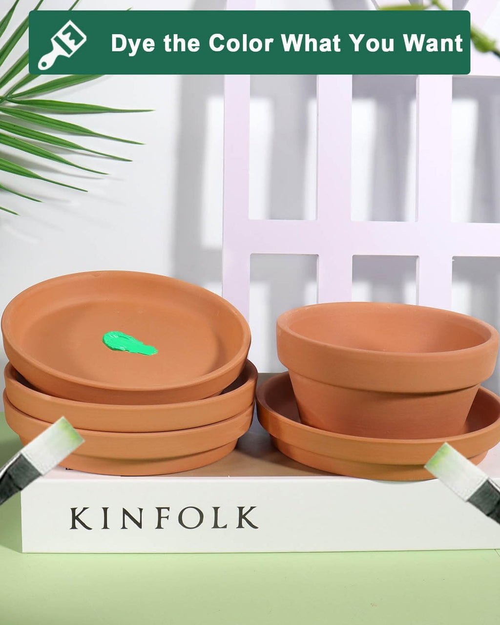 vensovo 4 Inch Terracotta Plant Saucer Pots Tray - 6 Pcs Round Planter Saucers for Indoor & Outdoor Plants, Small Clay Trays Perfect for 3 Inch 3.5 Inch 4 Inch Flower Pot