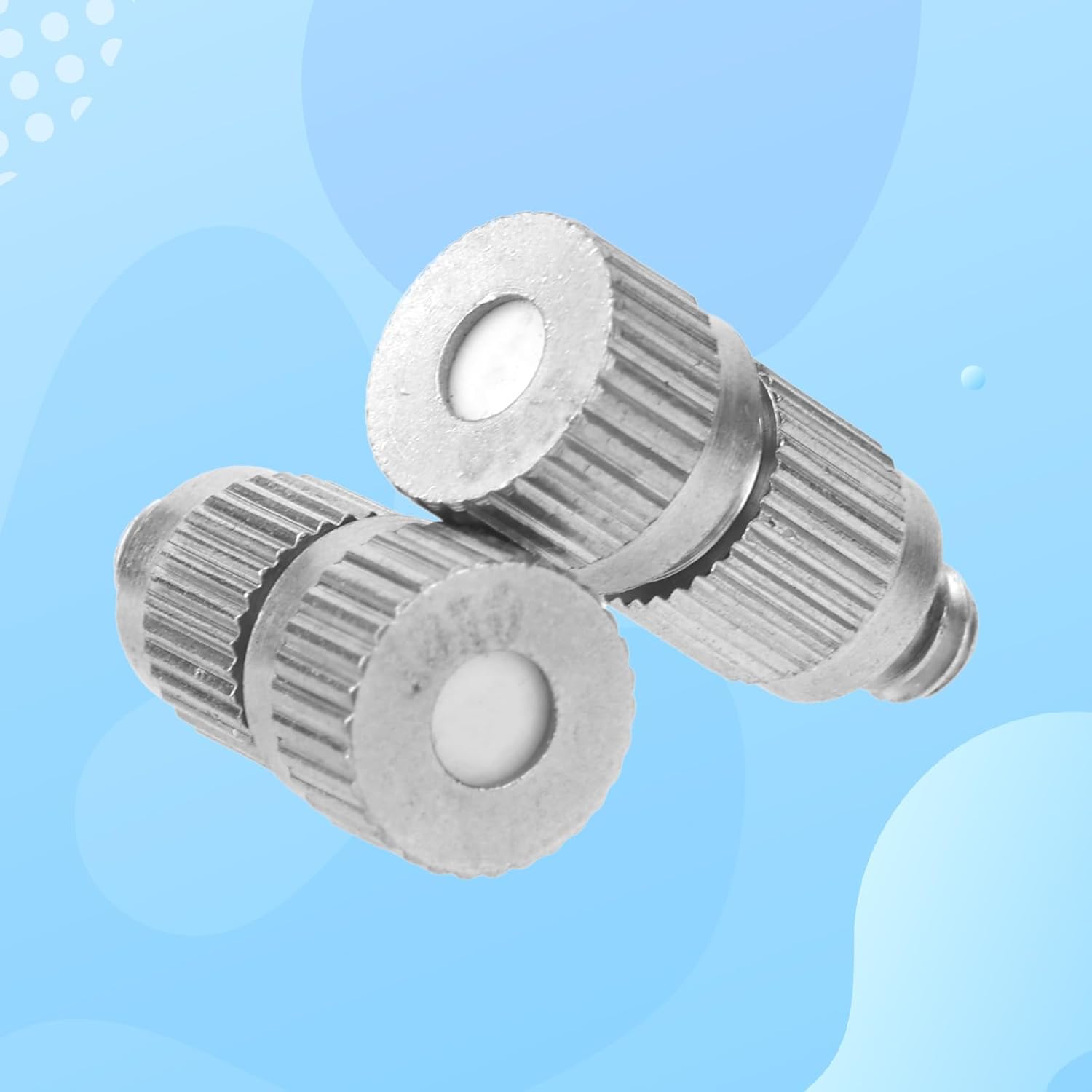 5pcs Brass Misting Nozzles, 3/16in Threaded 0.1mm Orifice High Pressure Spray Mist Nozzle Heads Tips Mister Parts for Outdoor Cooling System Greenhouses Landscaping & Patios