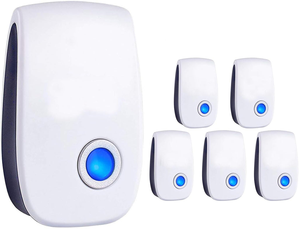 Ultrasonic Insect & Pest Repeller, Ultrasonic Mice Repellent for Insect, Roaches, Spiders, Ants, Bugs, Mosquitoes, Pest Control for House Garage RV Hotel, 6 Pack
