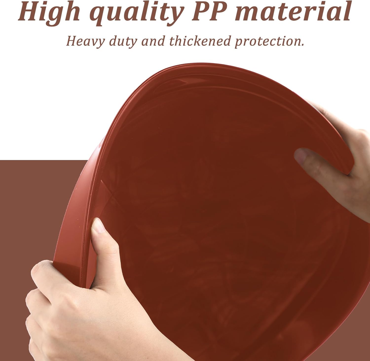 Eccliy 6 Pack Plastic Plant Saucer Heavy Duty Planter Saucers Large Plant Pot Saucers Plastic Water Trays for Indoors and Outdoors Flower Plant Plant Drip (Terracotta,20 Inch)