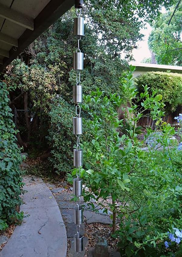 Nutshell Stores Kenchiku Rain Chain - Stainless Steel - 19 Feet